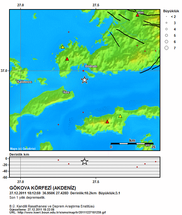 Bodrum’da Deprem !!! SON DAKİKA… 27 ARALIK 2011 18:12