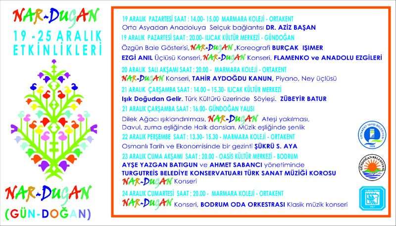 24 Aralık NAR-DUGAN Etkinlikleri…