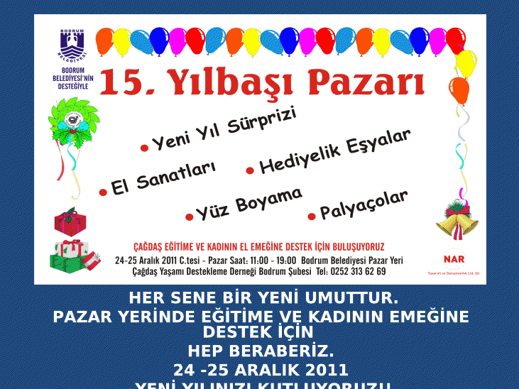 ÇYYD?den Yılbaşı Pazarı