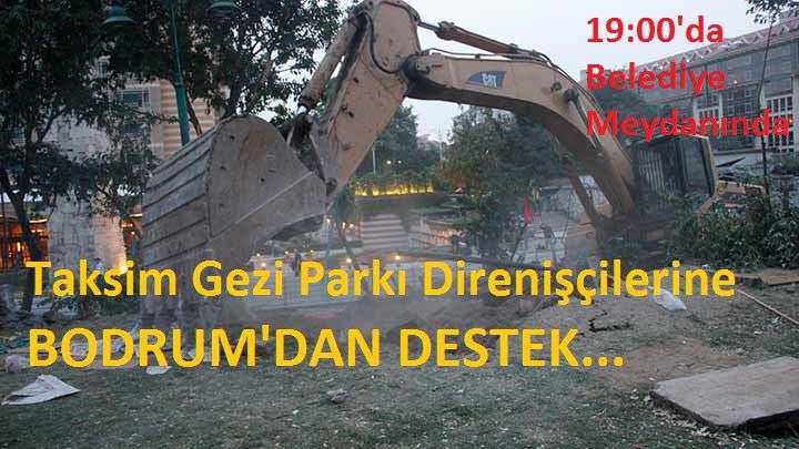 Bodrum’dan Taksim Direnişine Destek VİDEO HABER