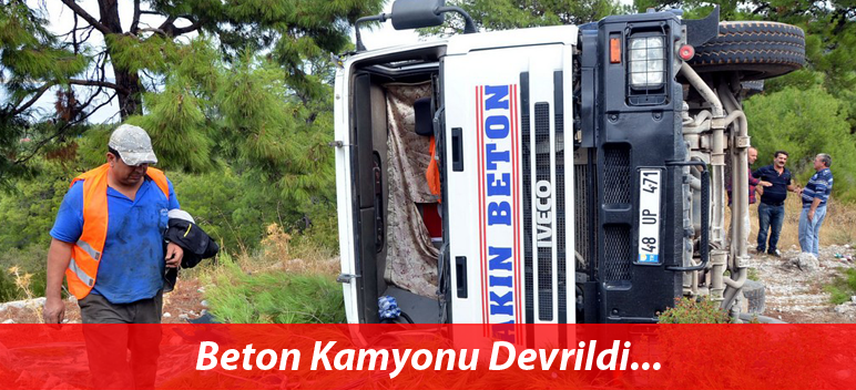 Beton Mikseri Devrildi