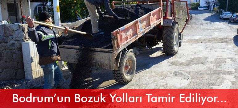 Bodrum’un Bozuk Yolları Tamiri Ediliyor