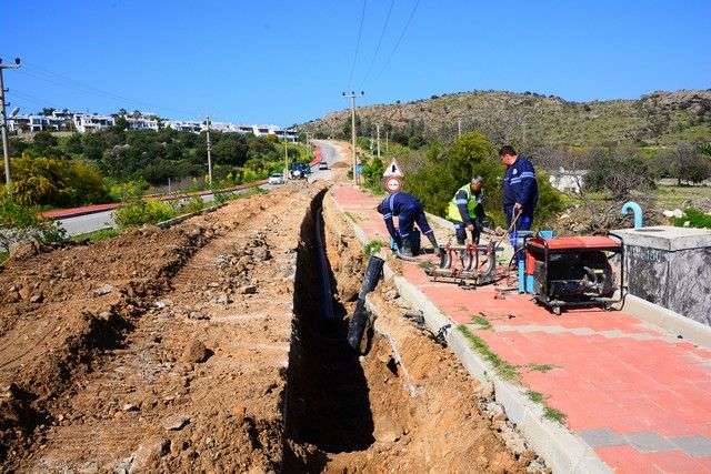 ORTAKENT’İN İÇME SUYU HATTI YENİLENDİ…