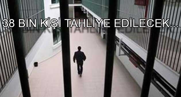 CEZAEVLERİNDE 38 BİN KİŞİ TAHLİYE OLACAK…