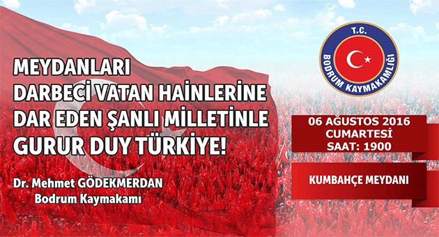 BODRUM’DA CUMHURİYET ve DEMOKRASİ MİTİNGİ…