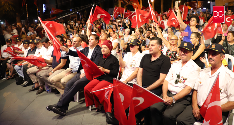 BODRUM 15 TEMMUZ ŞEHİTLERİNİ ANDI…