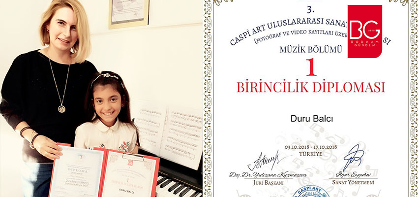 8 YAŞINDAKİ DURU BALCI BİRİNCİ OLDU…