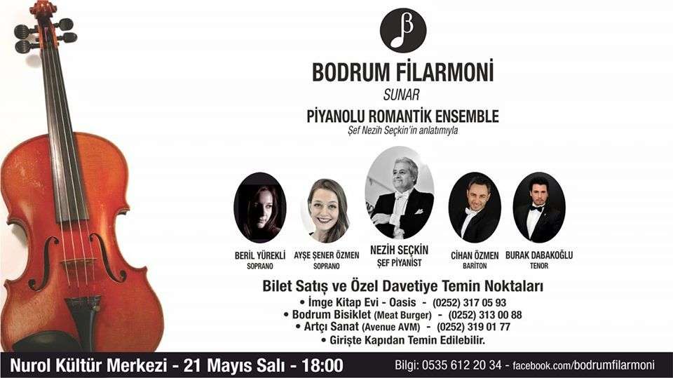 Bodrum Filarmoni’den Küçük Gece Konserleri 21 Mayıs’ta…  
