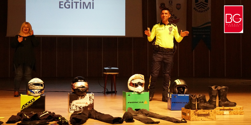Bodrum’da lise öğrencilerine ‘Kaskımla Güvendeyim’ semineri verildi