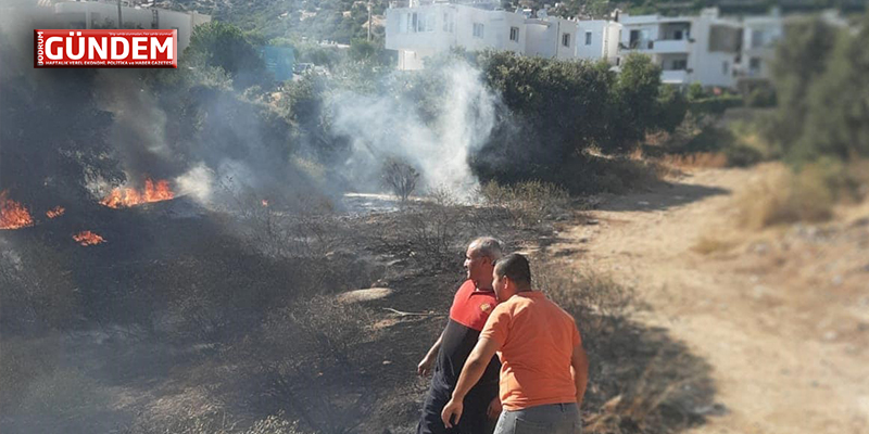 Bodrum Çırkan Mahallesinde Yangın