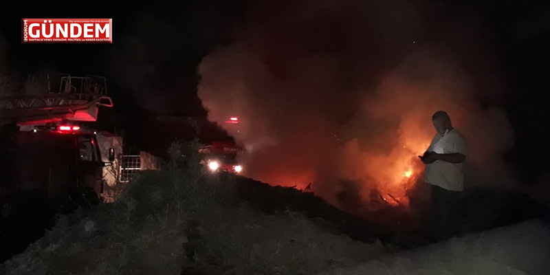 Ortakent’te Yangın Çıktı
