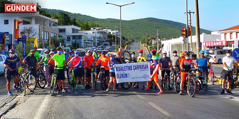 Bodrumlu Bisikletçiler Sürücüleri Uyardı “Bisikletime Çarparsan Ölürüm”