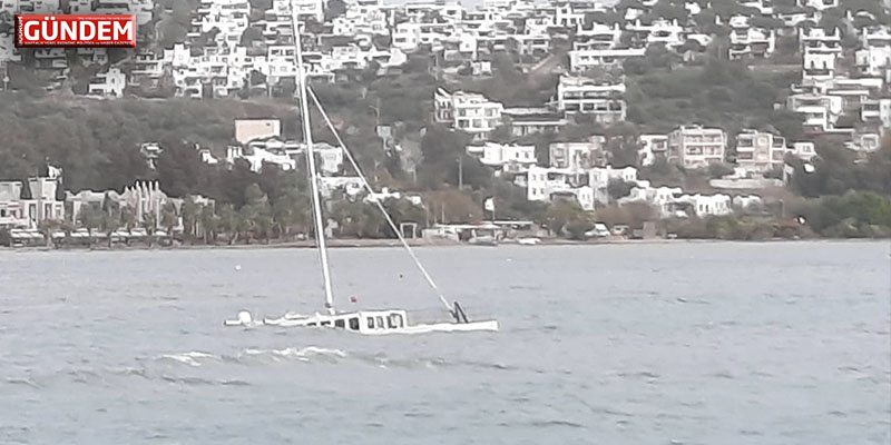 Bodrum Bitez’de Tekne Battı