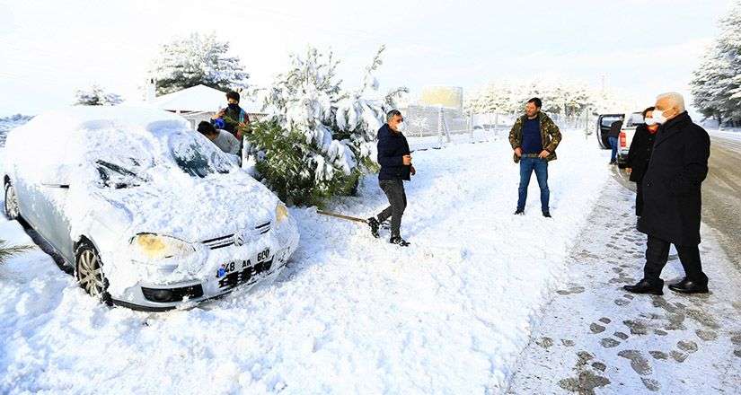 Başkan Gürün’den kar mesaisi