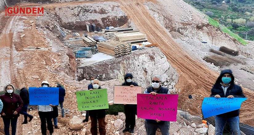 Ortakent’te ki Ruhsatsız İnşaatı Durdurun