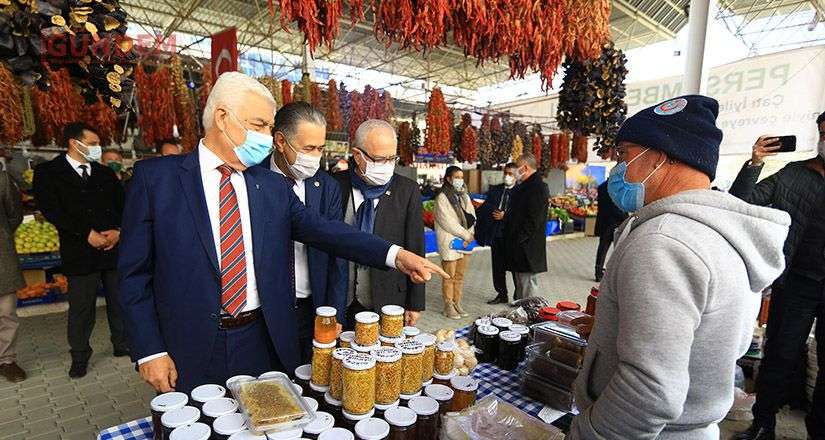 Başkan Gürün’den pazarda Koranavirüs denetimi 