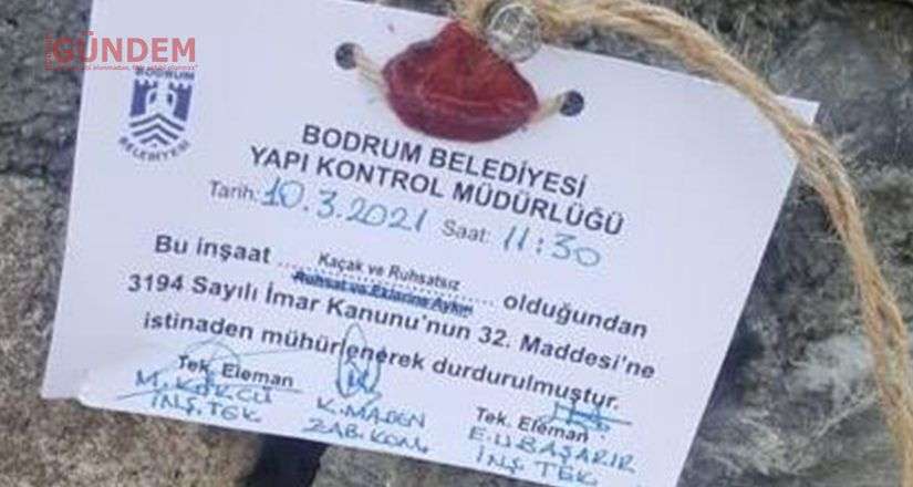 Bodrum Belediyesi, “utanç duvarı”nı mühürledi