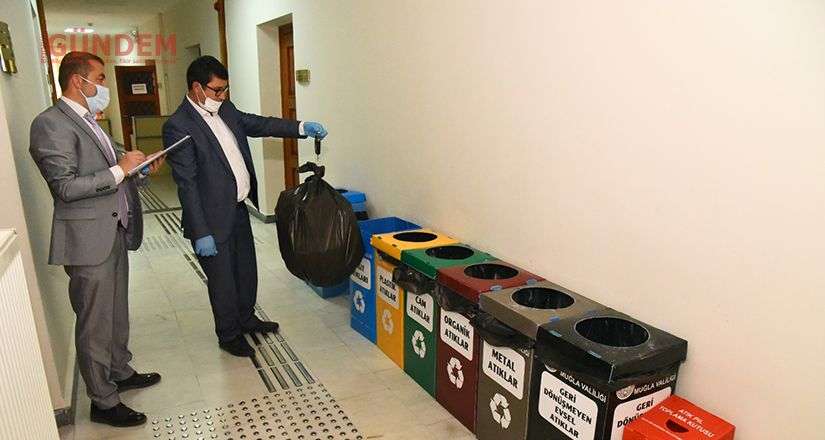 Muğla Valiliğinde 6 bin 577 kg atık geri dönüştürüldü