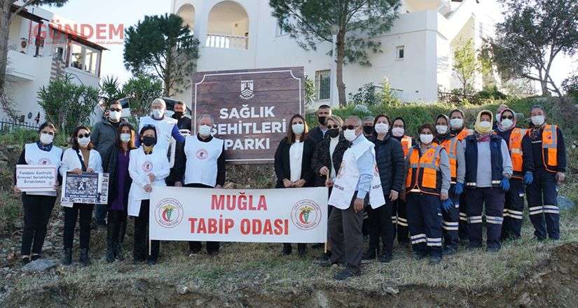 Pandemi şehitleri anısına fidanlar toprakla buluştu