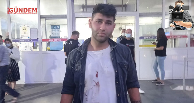 Bodrum’da şiddet, Önce karısına sonra muhabir arkadaşımıza saldırdı