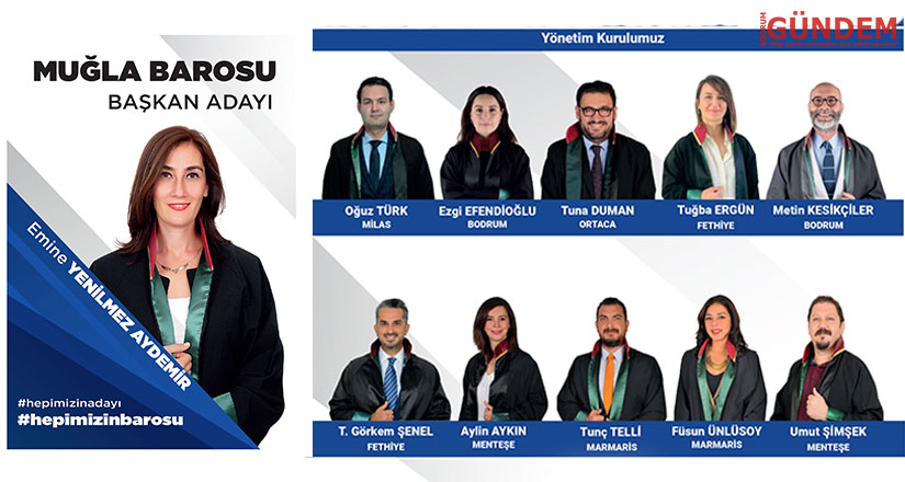 Avukat Emine Yenilmez Aydemir Muğla Baro Başkanlığına Adaylığını açıkladı