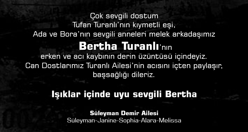 Süleyman Demir’in Başsağlığı Mesajı