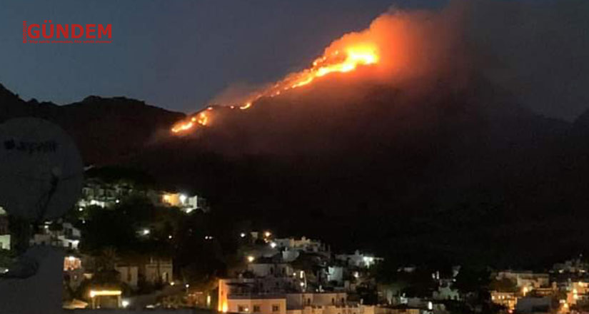 Son Dakika Bodrum Akyarlarda Yangın