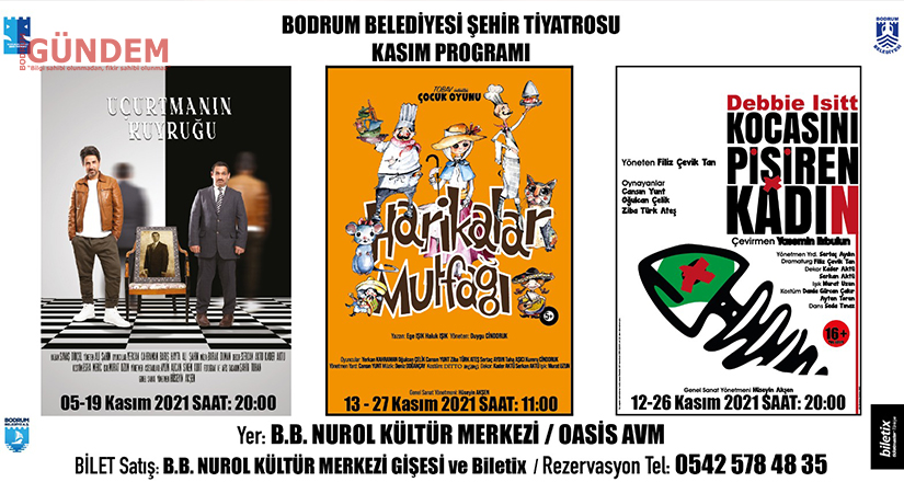 Bodrum Belediyesi Şehir Tiyatrosu kasım ayı programı