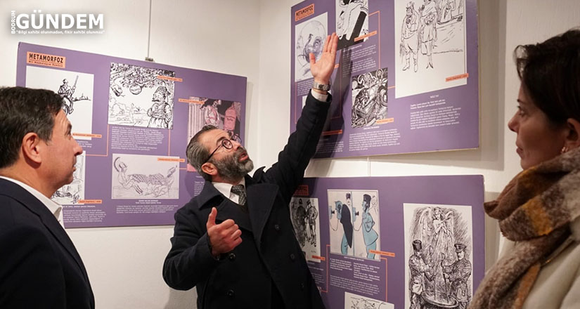 1914-1939 yıllarını anlatan karikatürler Dibeklihan’da sergileniyor