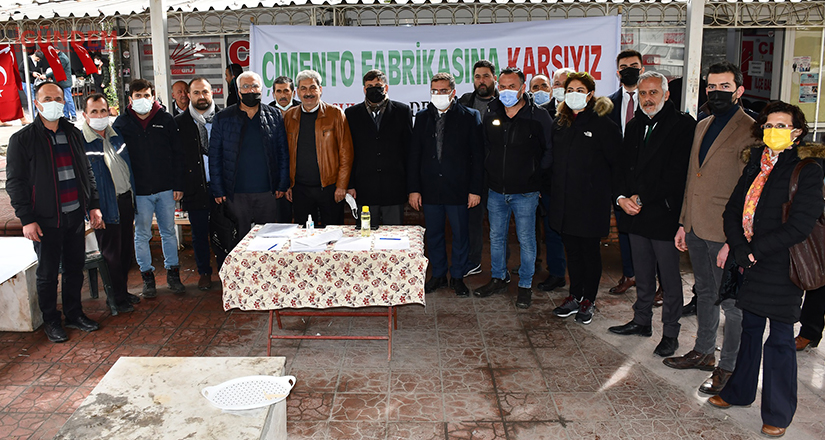 Başkan Toksöz’den “Çimento fabrikasına hayır” kampanyasına destek