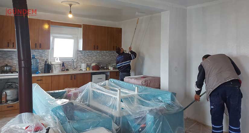 Yangında zarar gören aileye destek
