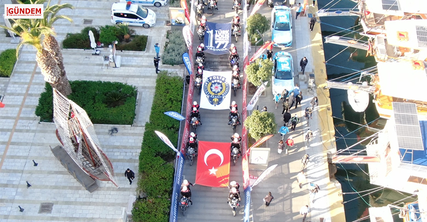 Bisiklet yarışında Polis Teşkilatının kuruluş günü de kutlandı