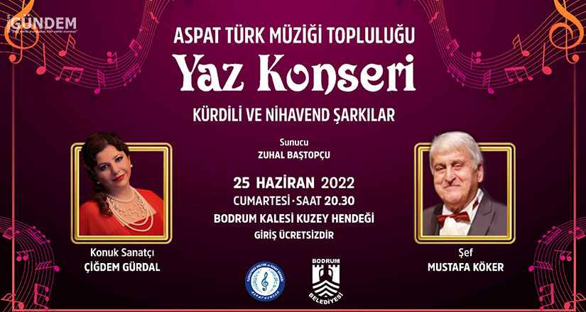 Aspat Türk Müziği Topluluğu Yaz Konseri 25 Haziran’da