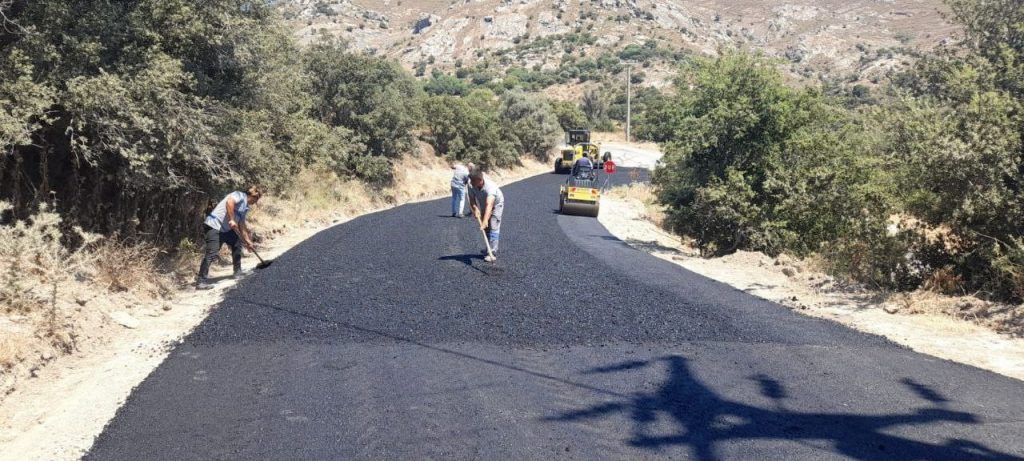 Bodrum’da bir ayda 10 bin tondan fazla asfalt serimi yapıldı