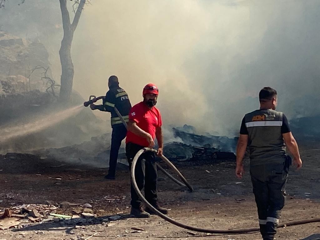 Fırında çıkan yangın, makilik alana sıçradı