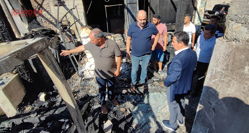 Başkan Aras, yangınzedeleri ziyaret etti