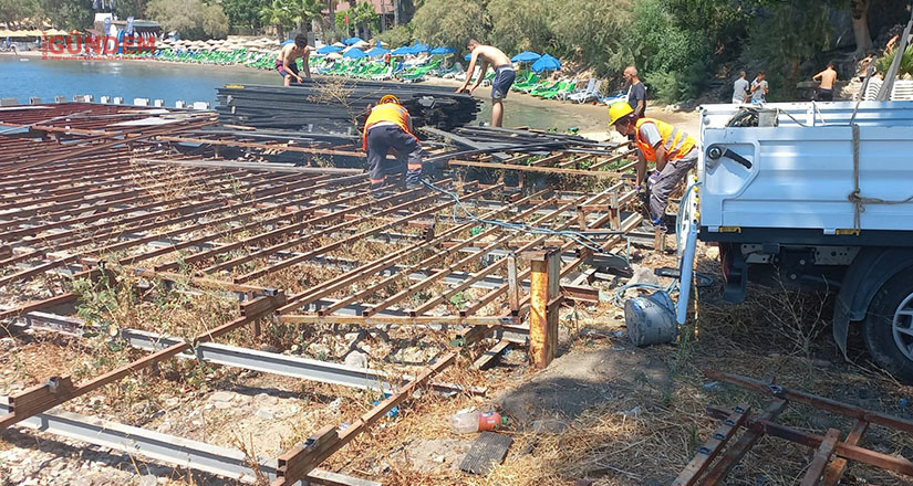 Kaçak iskelelerin kaldırılmasına devam ediliyor