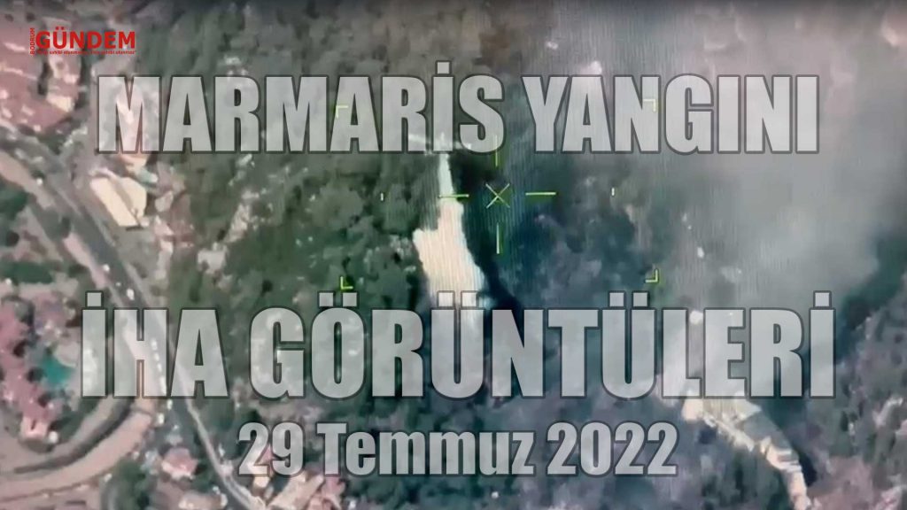 Yangın bölgesi İHA ile görüntülendi