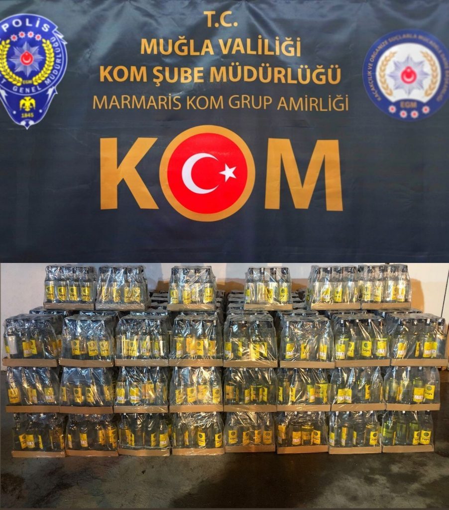 Marmaris’te 1 milyonluk sahte içki operasyonu