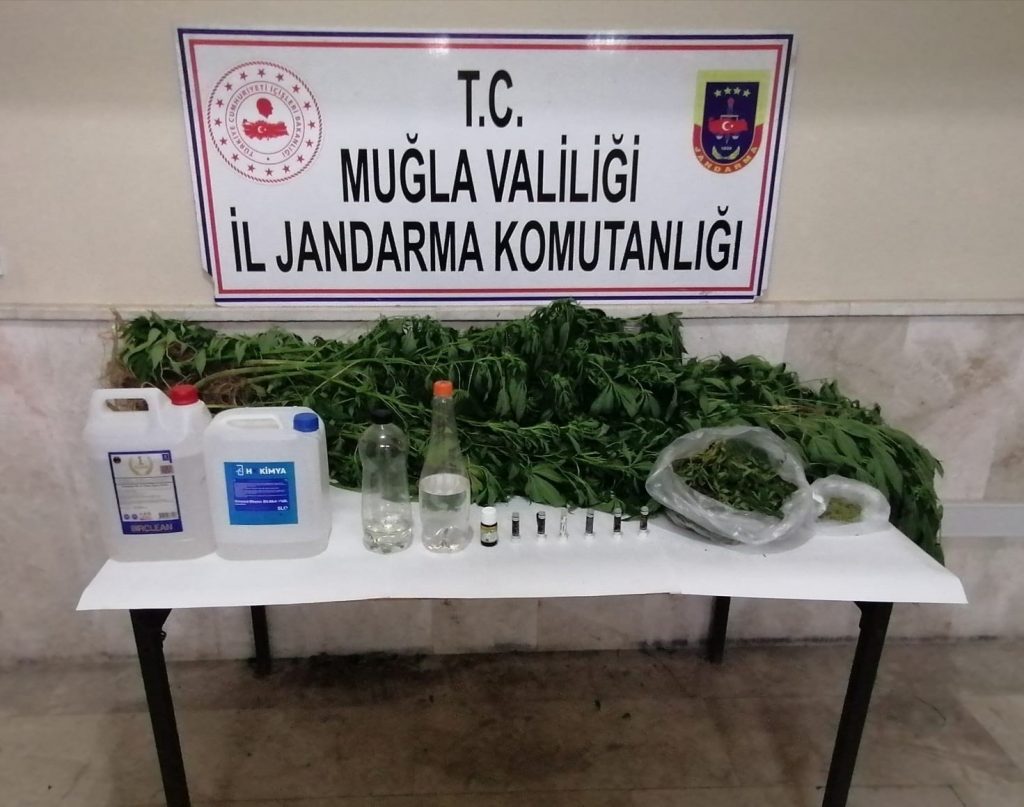 Milas’ta kaçak içki, kenevir ve uyuşturucu madde ele geçirildi