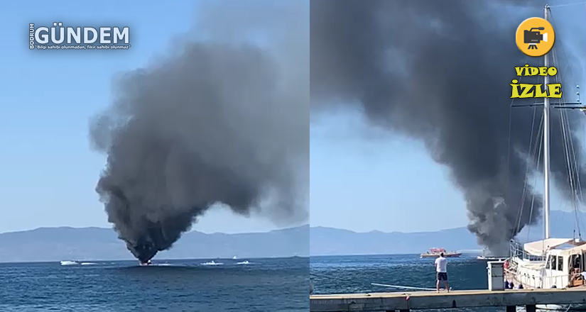 Bodrum’da Tekne Yangını