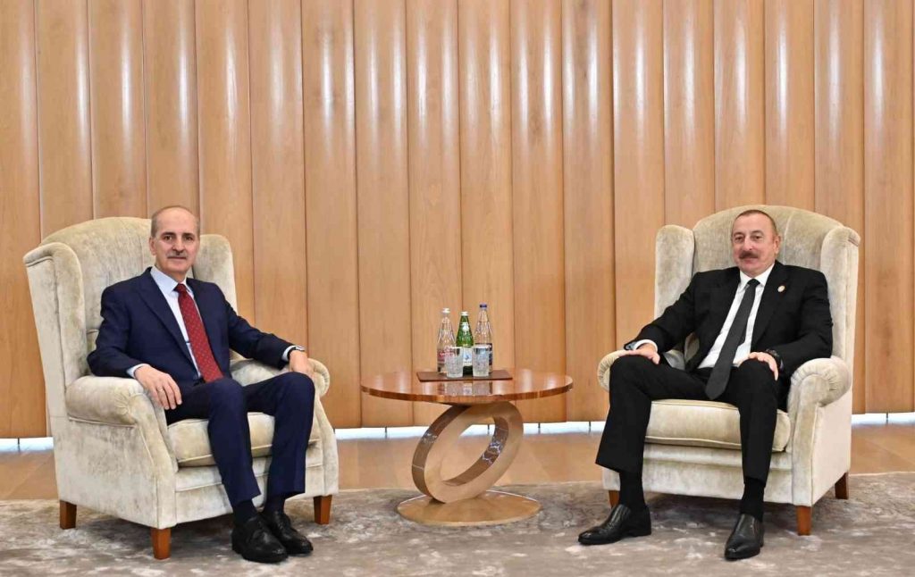 Azerbaycan Cumhurbaşkanı Aliyev, AK Parti Genel Başkanvekili Kurtulmuş’u kabul etti