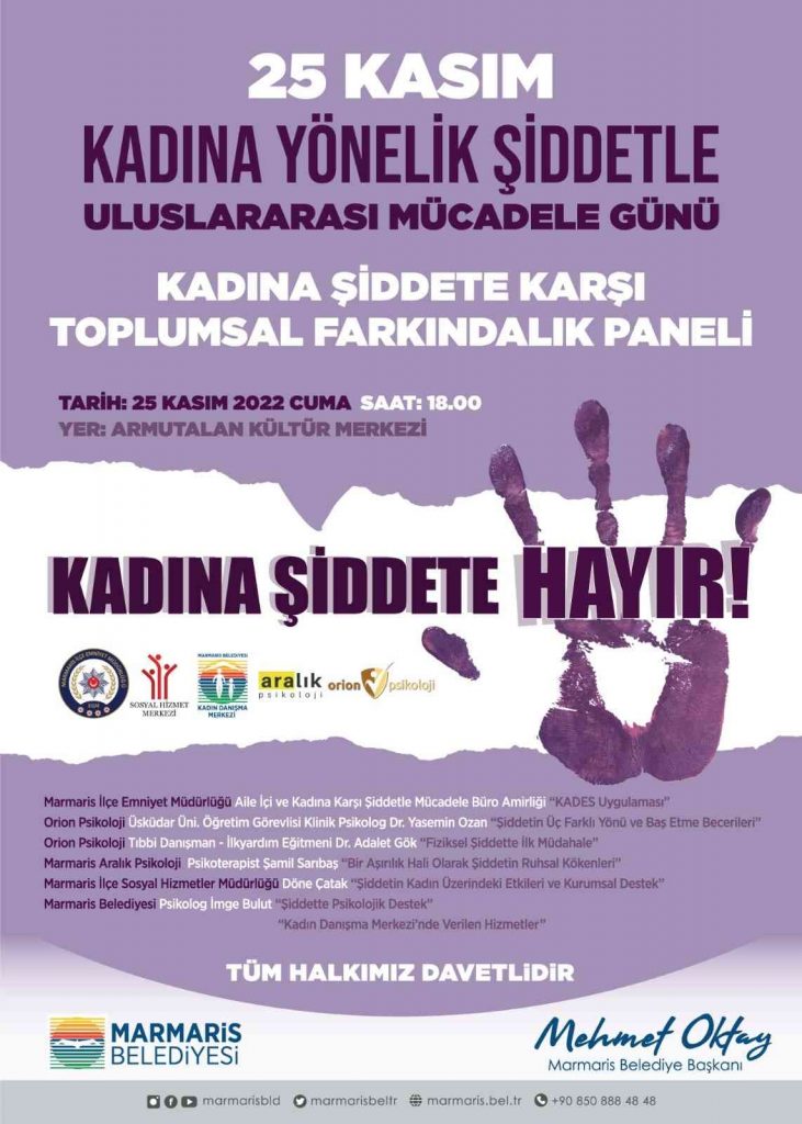 Marmaris’te kadına yönelik şiddete karşı farkındalık eğitimi