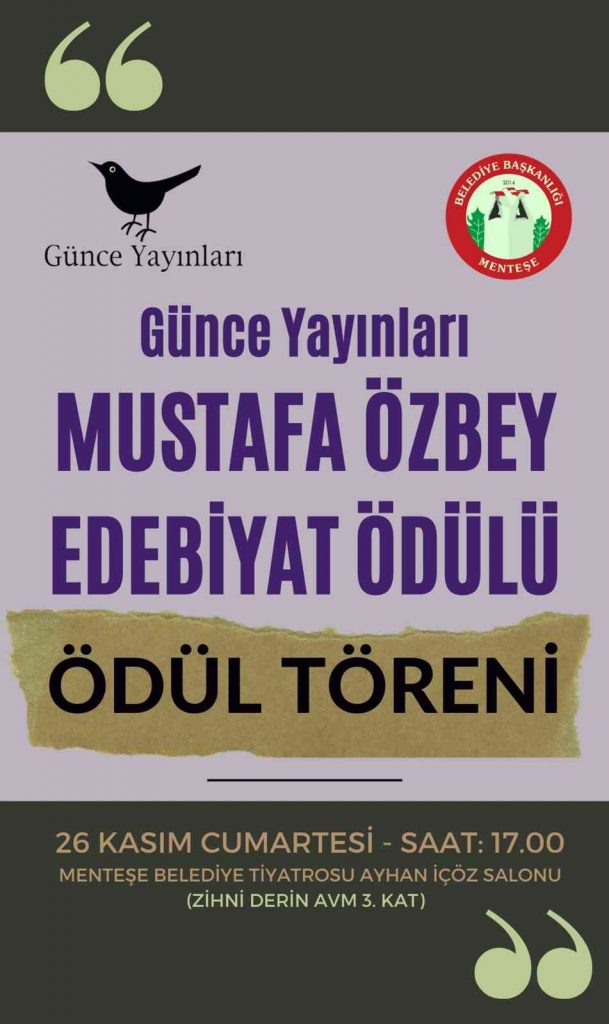 Mustafa Özbey Edebiyat ödülü sahibini buluyor