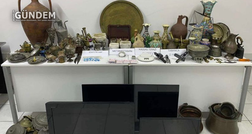 Jandarmanın uyuşturucu baskını yaptığı evden tarihi eser fışkırdı
