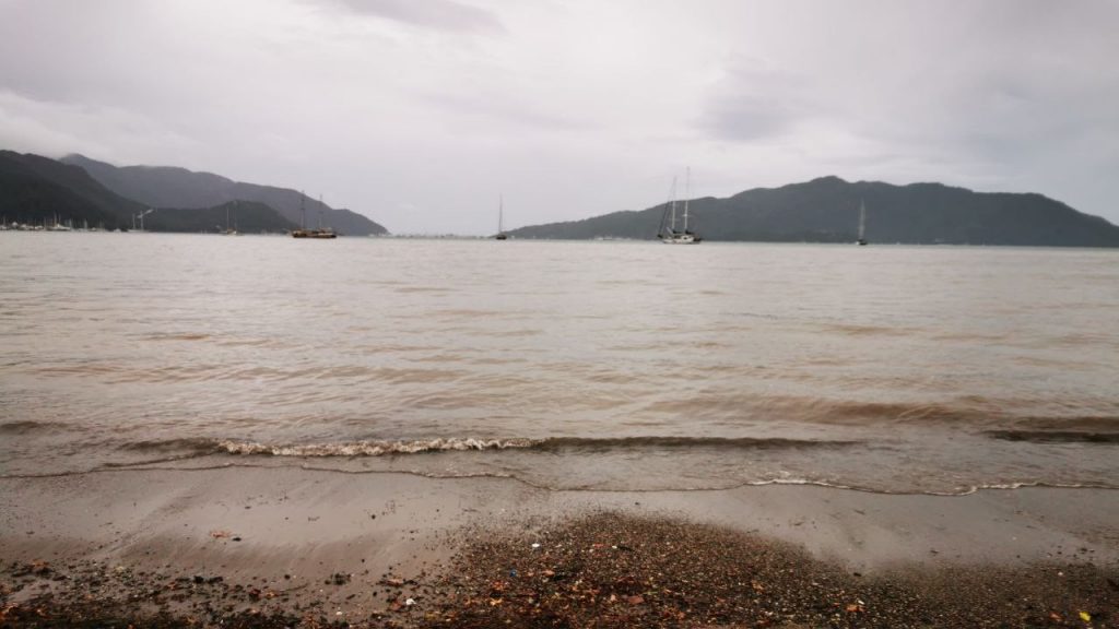 Marmaris’te denizin rengi kahverengiye döndü