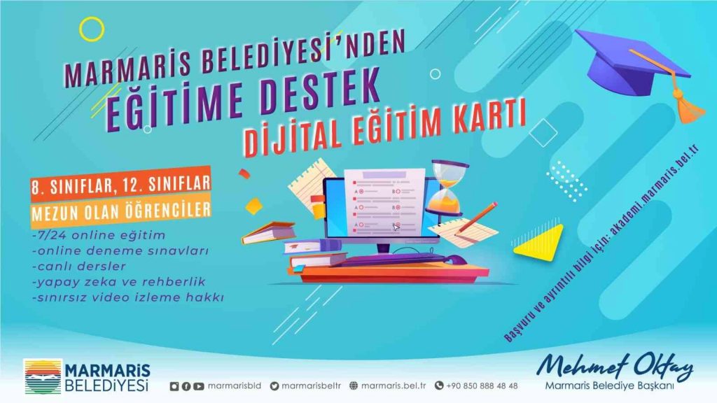 Marmaris’te öğrencilere dijital dershane