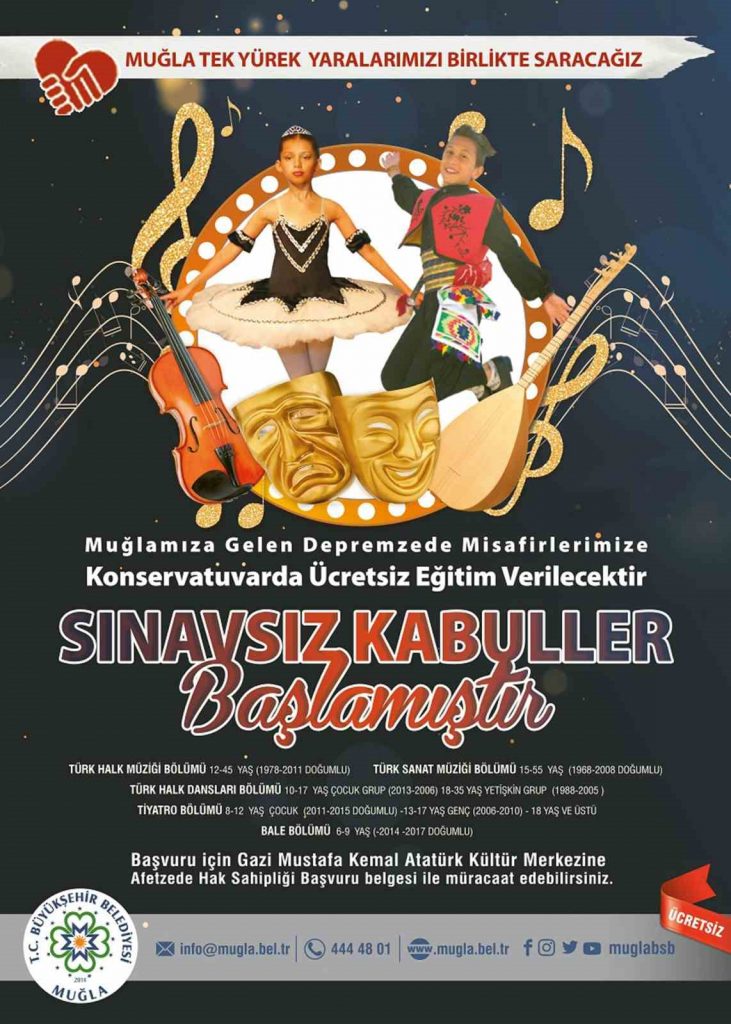 Depremzedelere eğitim ve sanat desteği