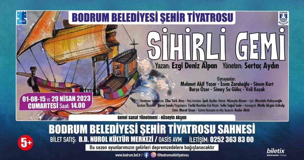 Bodrum’da “Sihirli Gemi” adlı çocuk oyunu sahnede