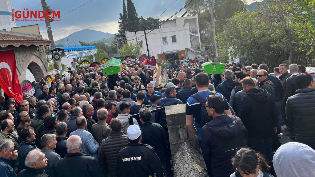 Bodrum’u şok eden trajik olayın kurbanları Sudiye ve Bekir Akpınar toprağa verildi